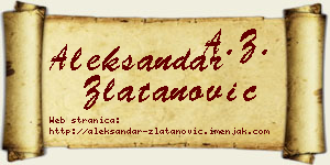 Aleksandar Zlatanović vizit kartica